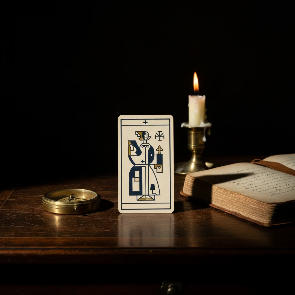 Tarot del trabajo — cartas tradicionales sobre mesa de madera